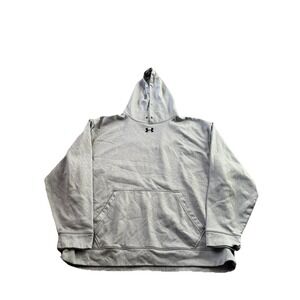 Under Armour Light Gray Pullover Hoodie‎ Men's Size 2XL Comfortable Activewear